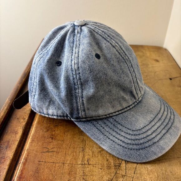 Casual Blue Denim Cap baseball hat adult adjustable preworn - Picture 8 of 10